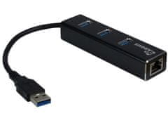 USB razdjelnik s gigabit mrežnim adapterom IT-310, LAN, 3-ports USB 3.0
