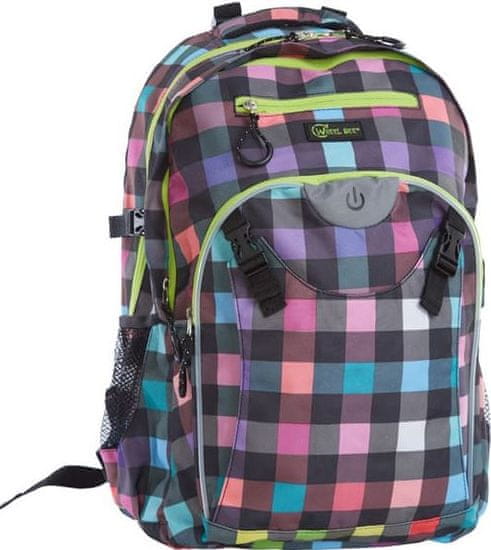 Wheel Bee LED Generation Z ruksak, roza-plava-zelena, 30 L