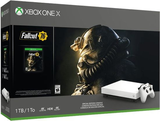 Microsoft igraća konzola Xbox One X, 1TB, bela - Limited Edition + Fallout 76