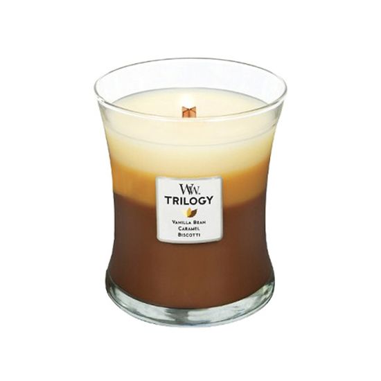 Woodwick mirisna svijeća Trilogy, desert u kafiću, 275 g