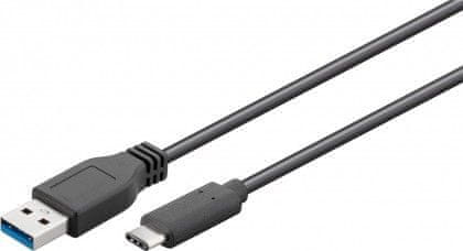 Goobay USB-C u USB A 3.0 kabel, 0.15, crn