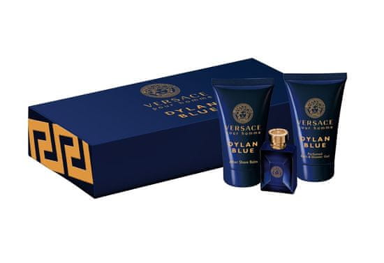 Versace poklon set Pour Homme Dylan Blue - EDT + balzam poslije brijanja + gel za tuširanje