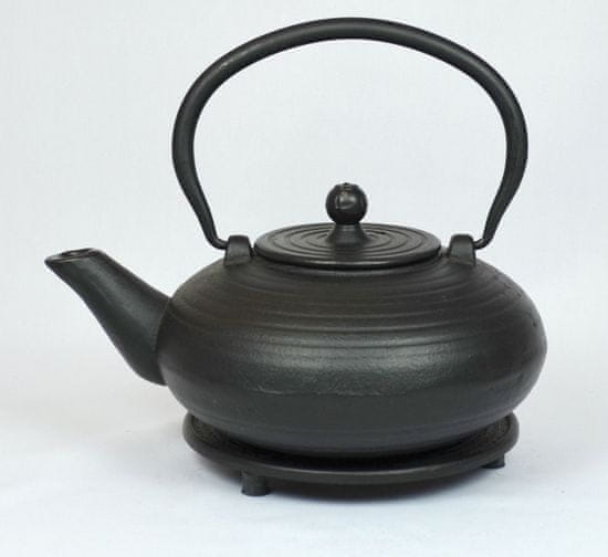 ja-unendlich čajnik od lijevanog željeza Kurage, 0,9 l crni
