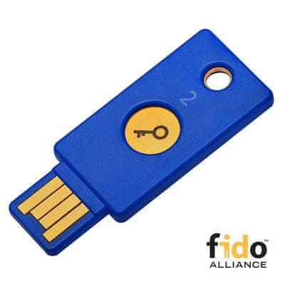 Sigurnosni ključ Yubikey FIDO2 U2F, USB-A, plavi