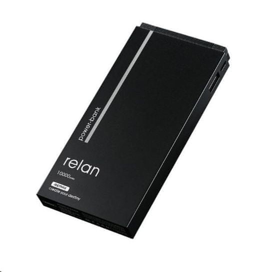 REMAX punjiva baterija PowerBank RELAN PPP-65, 10 000 mAh, svjetlosni kabel AA-1249, crna