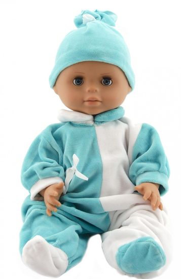 Teddies beba u odjeći s kapom, plavo-bijela, 40 cm