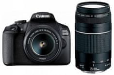 Canon digitalni fotoaparat EOS 2000D + EF-S 18-55 IS + EF 75-300 DC