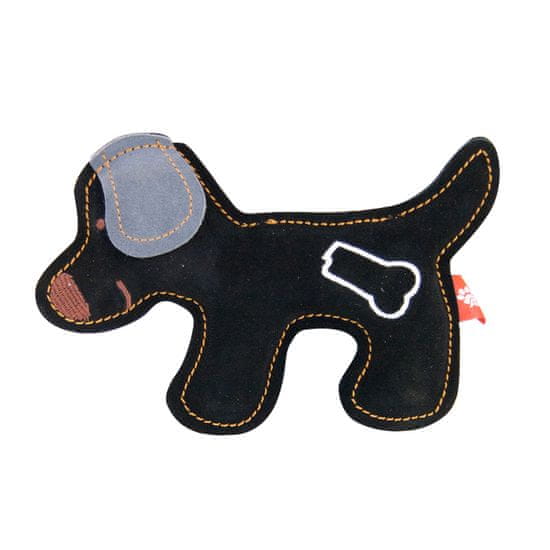 Akinu igračka za pse PREMIUM pas, koža, crna
