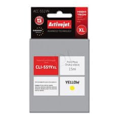 ActiveJet tinta Canon CLI-551YXL, žuta