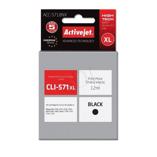 ActiveJet tinta Canon CLI-571B XL, crna