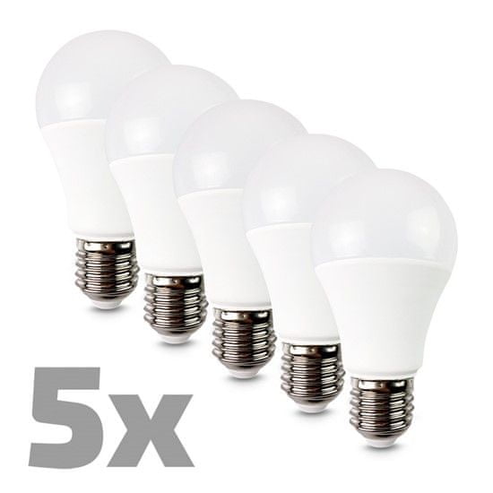 Solight LED žaruljica 5-pack, klasična oblika, 12 W, E27, 3000K, 270°, 980 lm, 5 komada