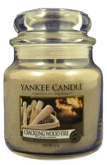 Yankee Candle Classic velika svijeća Crackling Wood Fire, 411 g