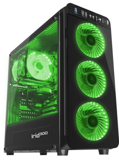Genesis kućište Irid 300, Midi Tower, 3.0, zeleno