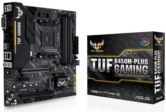 ASUS matična ploča TUF B450M-Plus Gaming, DDR4, USB 3.1 Gen 2, AM4, mATX