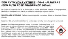 Alfacare DEOAUTO osvježivač prostora, ruža, 100 ml