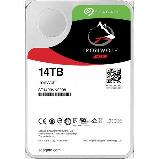 Seagate tvrdi disk IronWolf NAS 14 TB, 8,89 cm (3,5"), SATA3, 7200, 256 MB