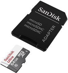 SanDisk memorijska kartica Ultra MicroSDXC 64GB, 48MB/s UHS-I + SD adapter