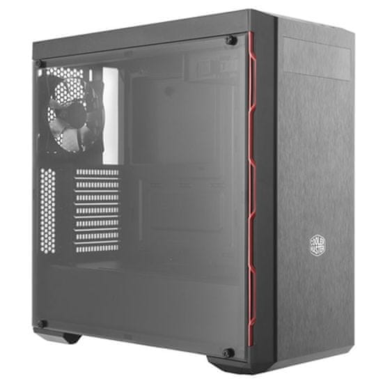 Cooler Master kućište MasterBox MB600L midi ATX, crno crveno