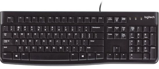 Logitech tipkovnica K120, USB, US