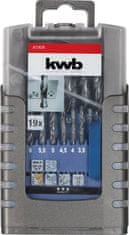 KWB set svrdla za metal, 1-10 mm, 19/1, HSS, DIN 338 (421920)