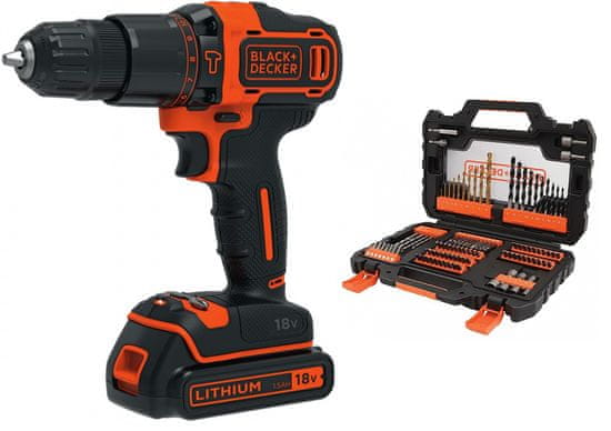 Black+Decker BDCHD18S1A akumulatorska udarna bušilica s priborom