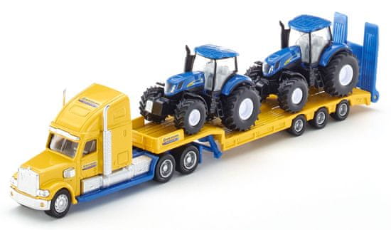 SIKU tegljač sa dva traktora New Holland , 1:87