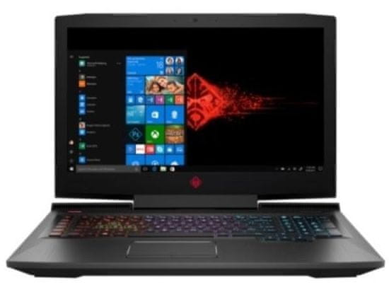 HP gaming prijenosno računalo OMEN 17-an116nm i7-8750H/16GB/SSD256GB+1TB/GTX1070/17,3FHD/FreeDOS (4UD84EA)