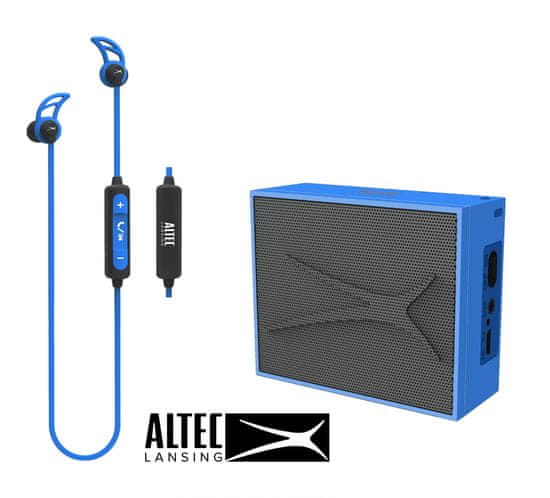 Altec Lansing Snake + Pocket, Bluetooth slušalice i zvučnik - komplet, plavi