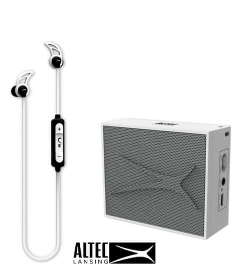 Altec Lansing Snake + Pocket, Bluetooth slušalice i zvučnik - komplet, bijeli