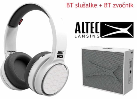 Altec Lansing Ring N Go + Pocket, Bluetooth slušalice i zvučnik - komplet, bijeli
