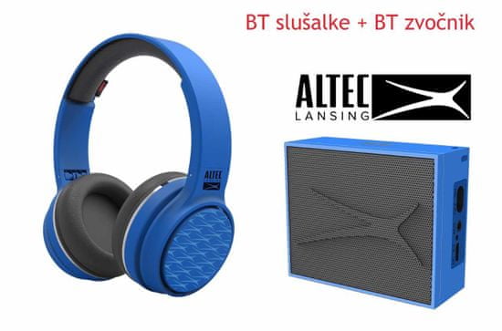 Altec Lansing Ring N Go + Pocket, Bluetooth slušalice i zvučnik - komplet, plavi