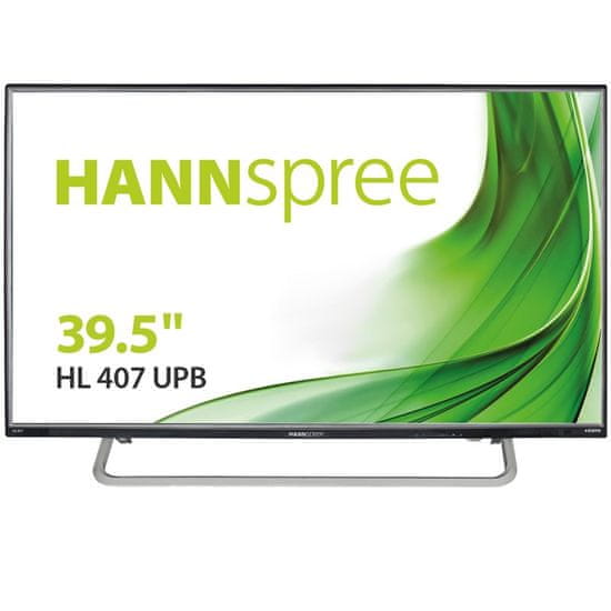 Hannsg LED LCD monitor HL407UPB, IPS, FHD, 100,33 cm (39,5''), crno-sivi