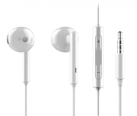 Huawei slušalice AM115, 3,5 utor s gumbom za podešavanje glasnoće, bijele (EU), blister