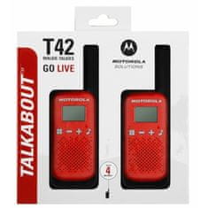 Motorola TLKR T42 walkie-talkie, crvena