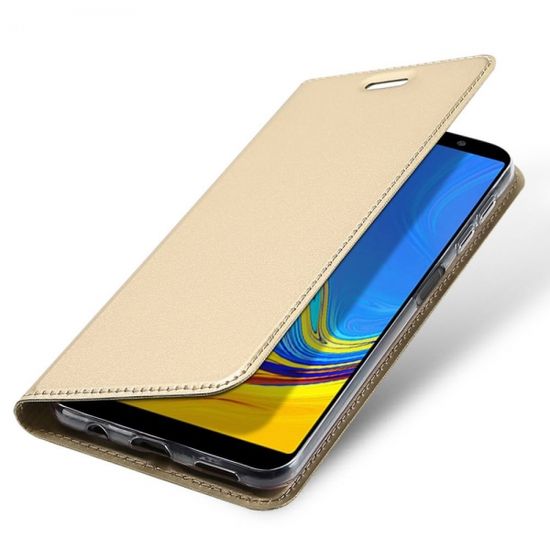 torbica za Samsung Galaxy J4 Plus J415, preklopna, zlatna