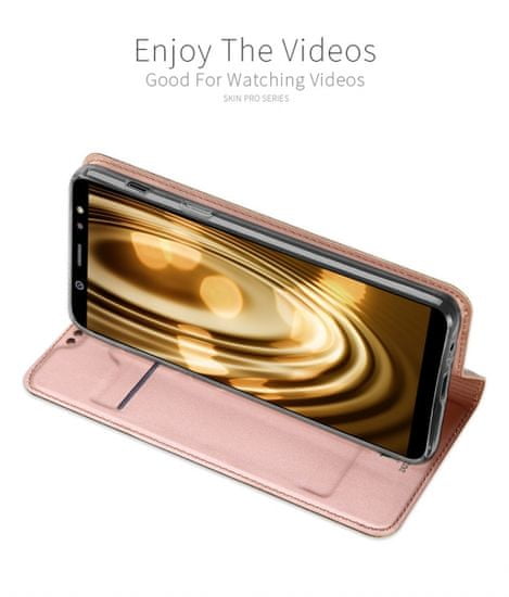 torbica za Samsung Galaxy J6 2018 J610, preklopna, roza