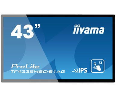 iiyama LED LCD monitor na dodir ProLite TF4338MSC-B1AG, Open Frame, 109,22 cm (43''), crni