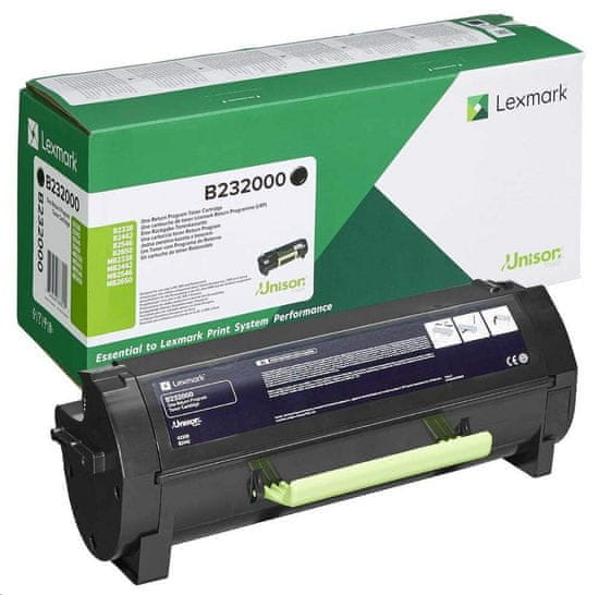 Lexmark B232000 toner, crni