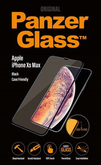 PanzerGlass zaštitno staklo za iPhone XS Max Case Friendly, crno