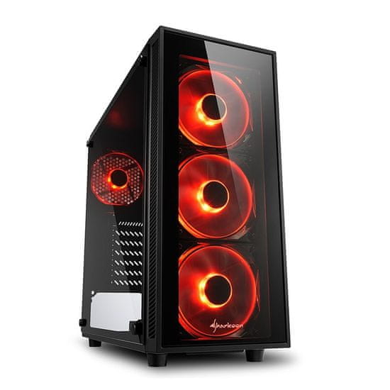 Sharkoon kućište MIDI T ATX W/O PSU TG4 RED