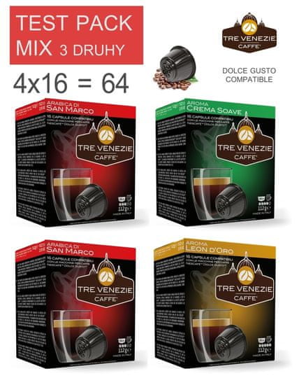 Tre Venezie Mix pack kapsule za Dolce Gusto aparat za kavu, 4x16 komada