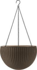 KETER viseći lonac za cvijeće HANGING SPHERE, smeđi