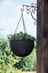 KETER viseći lonac za cvijeće HANGING SPHERE, antracitan