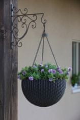 KETER viseći lonac za cvijeće HANGING SPHERE, antracitan