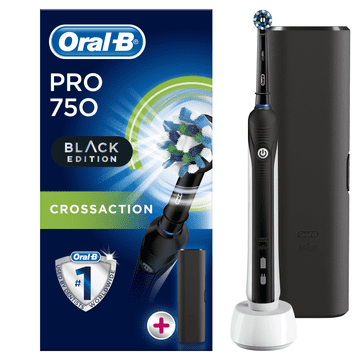 Oral-B zubna četkica Pro 750 Cross Action Black Edition + Travel Case