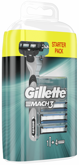 Gillette ručna britvica Mach 3 + 4 zamjenske glave + držač