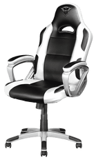 Trust GXT 705W Ryon gamerska stolica, crno-bijela
