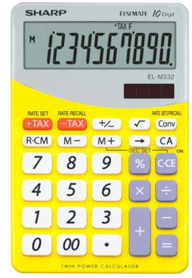 Sharp kalkulator EL332BYL, stolni, 10-znamenkasti