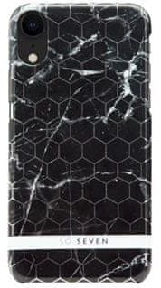 SO SEVEN zaštita Fashion Milan Hexagonal Marble Black/Silver za iPhone XR (SSBKC0096)