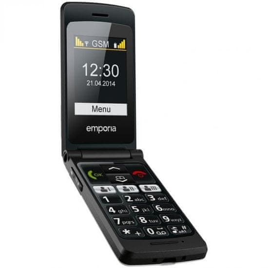 Emporia Telefon FLIP Basic F220i, crni + poklon: Sony USB 3.0 ključ, 32GB